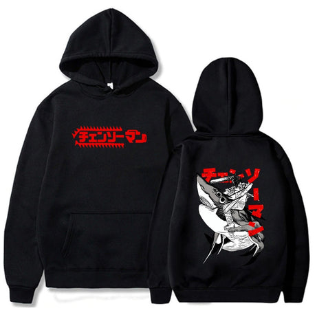 Chainsaw Man Anime Hoodie Harajuku Streetwear Gothic High Street Streetwear Stay Cozy in this Winter Pullover