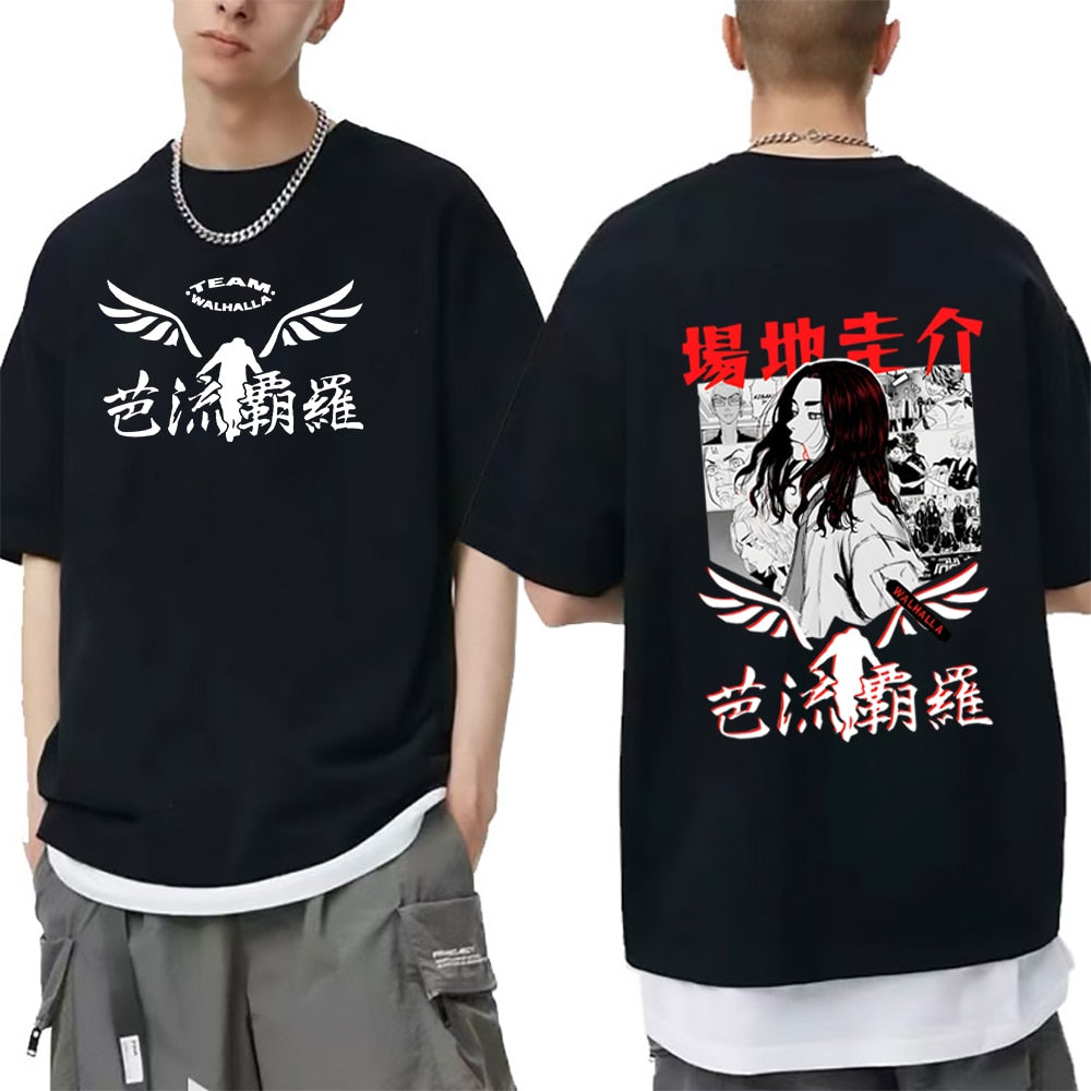 Japanese Anime T shirt Men Tokyo Revengers T-Shirt Kawaii Summer Tops Cartoon 100% Cotton Baji Keisuke Graphic Tshirt Harajuku