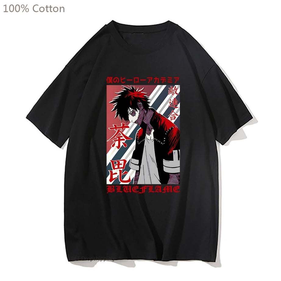 Best Anime TShirt Mens Dabi Graphic My Hero Academia Harajuku Fashion Summer Cotton