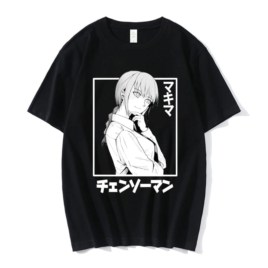 Kawaii Casual Chainsaw Man Anime T-shirts Four Seasons Sense of Design Tees Sweatshirt