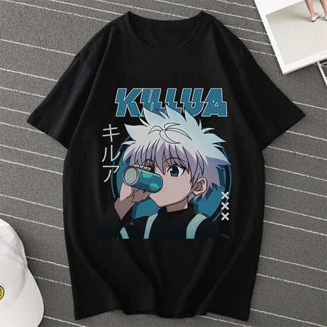 Casual Anime T-Shirt Killua Zoldyck Hunter X Hunter Cool Shirt Harajuku Streetwear