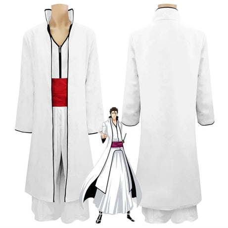 Anime Bleach Thousand Year Blood War Aizen Sosuke Cosplay Costume White kimono 5th Captain Arrancar Uniform Sets