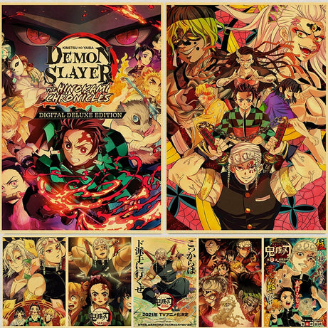 Demon Slayer New Season Kimetsu no Yaiba Anime Poster Accessories High Quality
