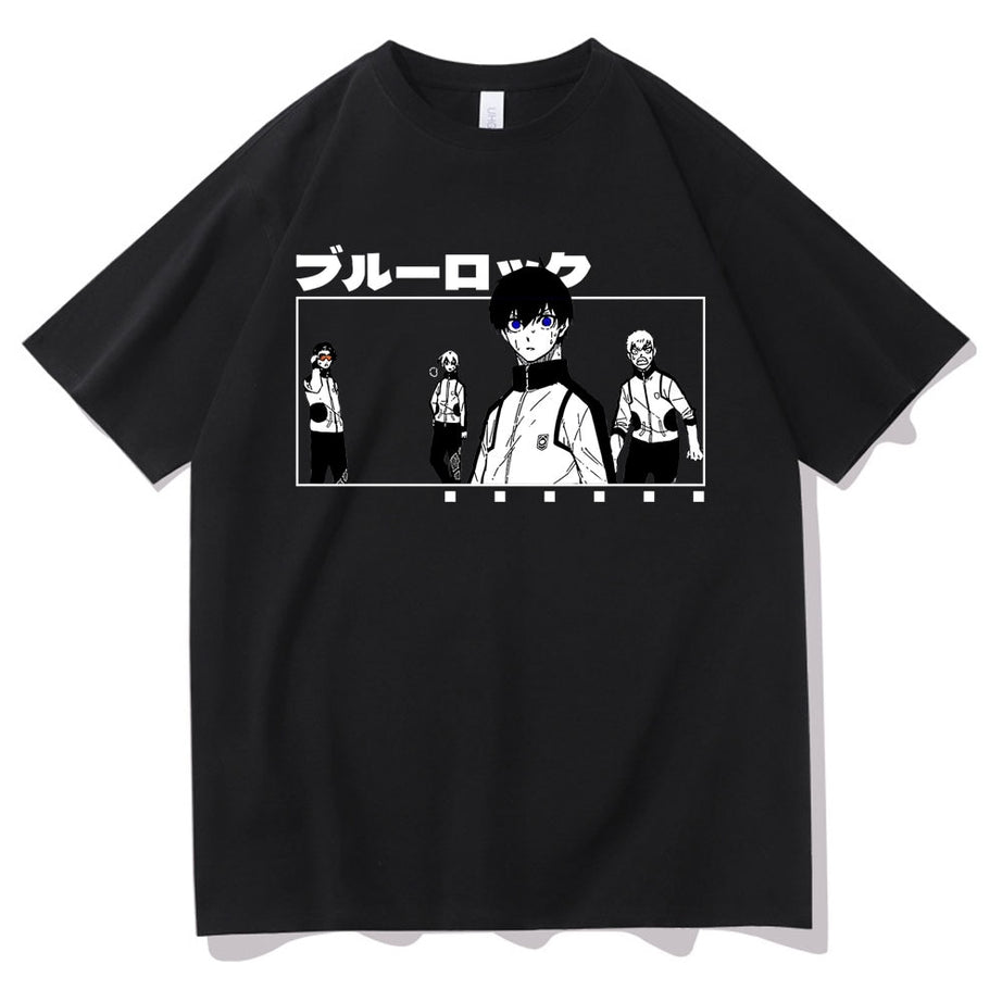 Anime Blue Lock Graphic Tshirt Man Oversized Streetwear Cotton T-shirt Men Women Casual
