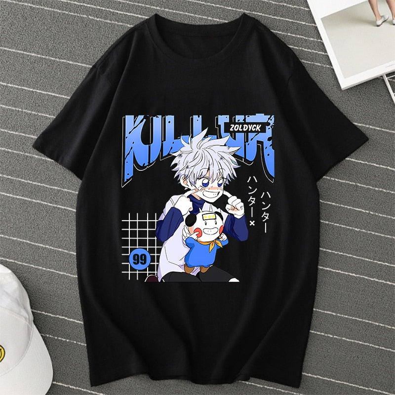 Kawaii Hunter X Hunter Killua Zoldyck Cute Anime T-Shirts High Quality