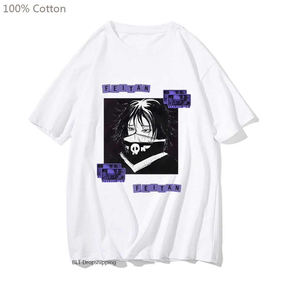 Hunter x Hunter Feitan Graphic T-shirt 100% Cotton Short Sleeve Summer Streetwear