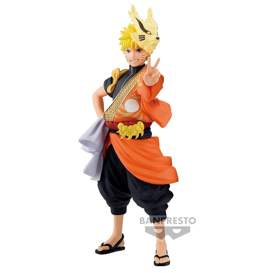 Original Banpresto Naruto shippuden  Uzumaki Naruto 20Th Anniversary Clothing Anime Figure Model Collectible Toys