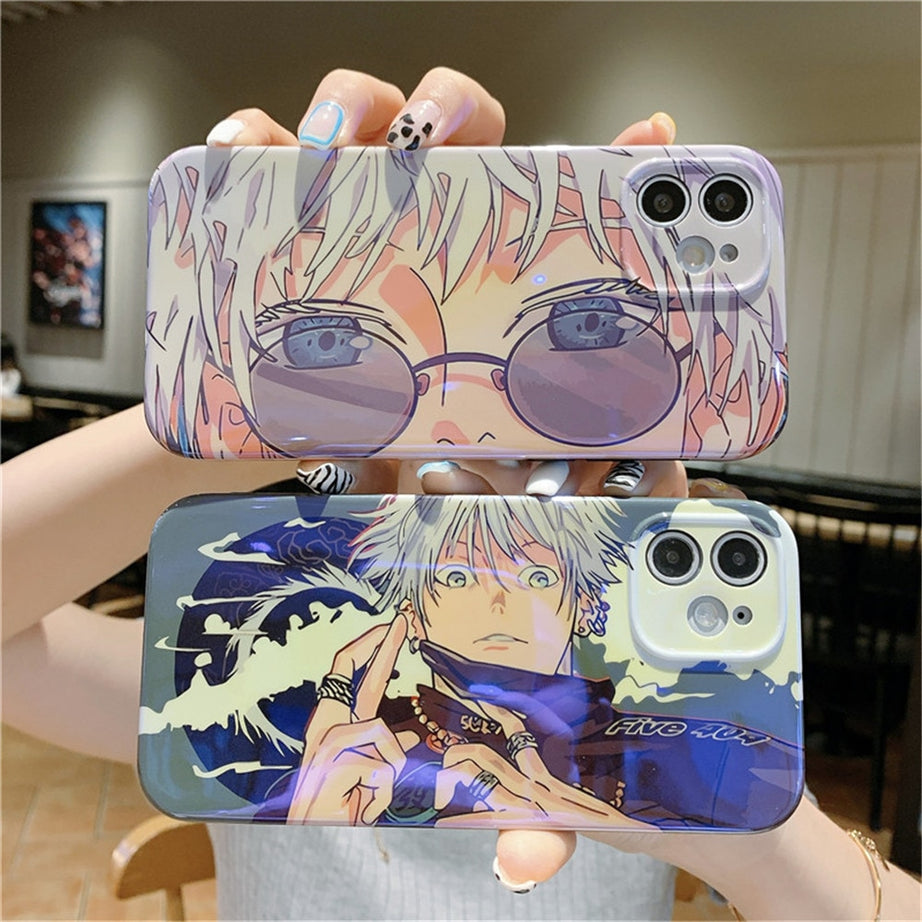Hot Serial Anime Jujutsu Kaisen Gojo Satoru Phone Case for iPhone 14 13 Pro Max 12 11 Xs XR 7 8 Plus Glossy Soft Silicon Cover