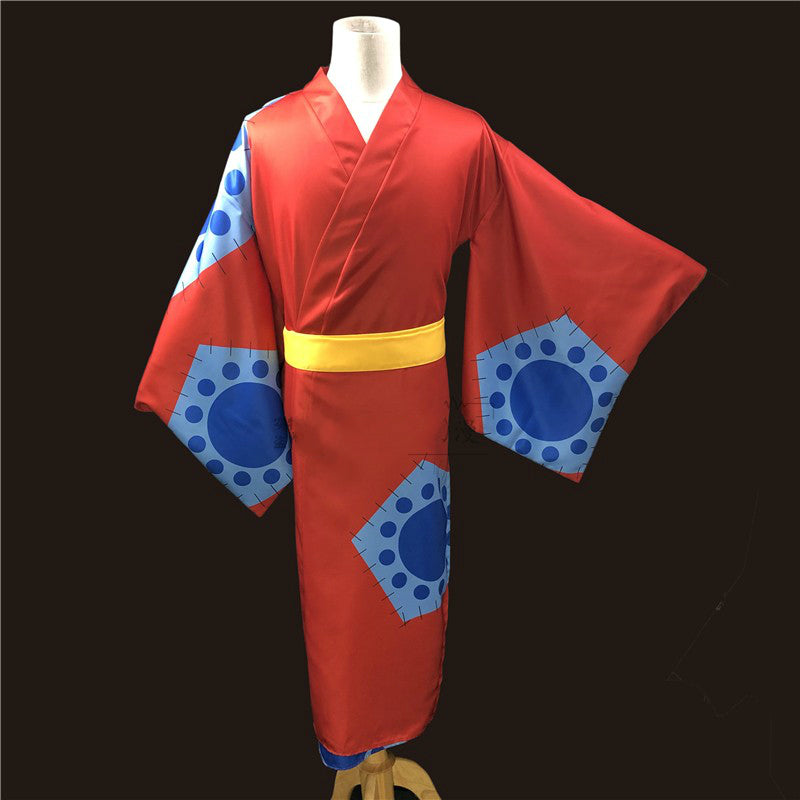 Anime One Piece Cosplay Luffy Wano Country Arc Cosplay Costume Kimono Yukata
