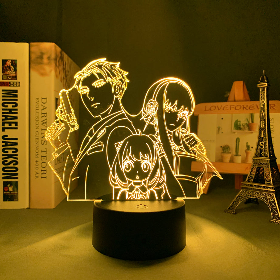 Led Light Anime Accesories Spy X Family for Bedroom Decoration Lighting 3d Night Lamp Bedside